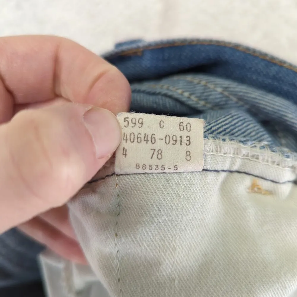 Vtg 70s Levi's Cut Off Shorts Orange Tab Men's 36 Paper Tag Women's Size 12 1978 - Image 4