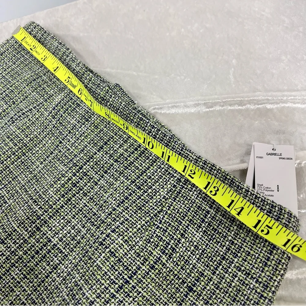 Premise Gabrielle 8 spring green Tweed Pencil Mini Skirt Workwear nwt careerwear - Image 11
