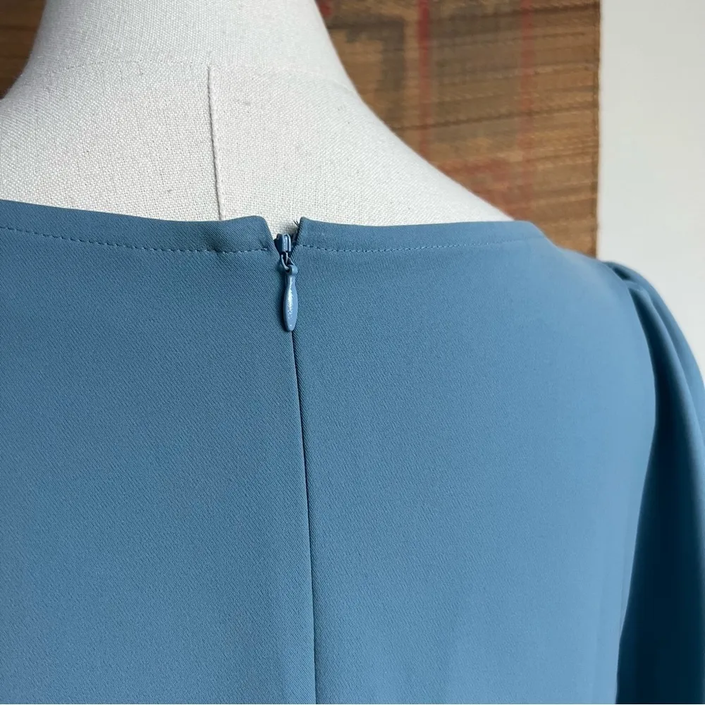 Yeohlee Cornflower Blue Puff Sleeve Dress Medium - Image 4