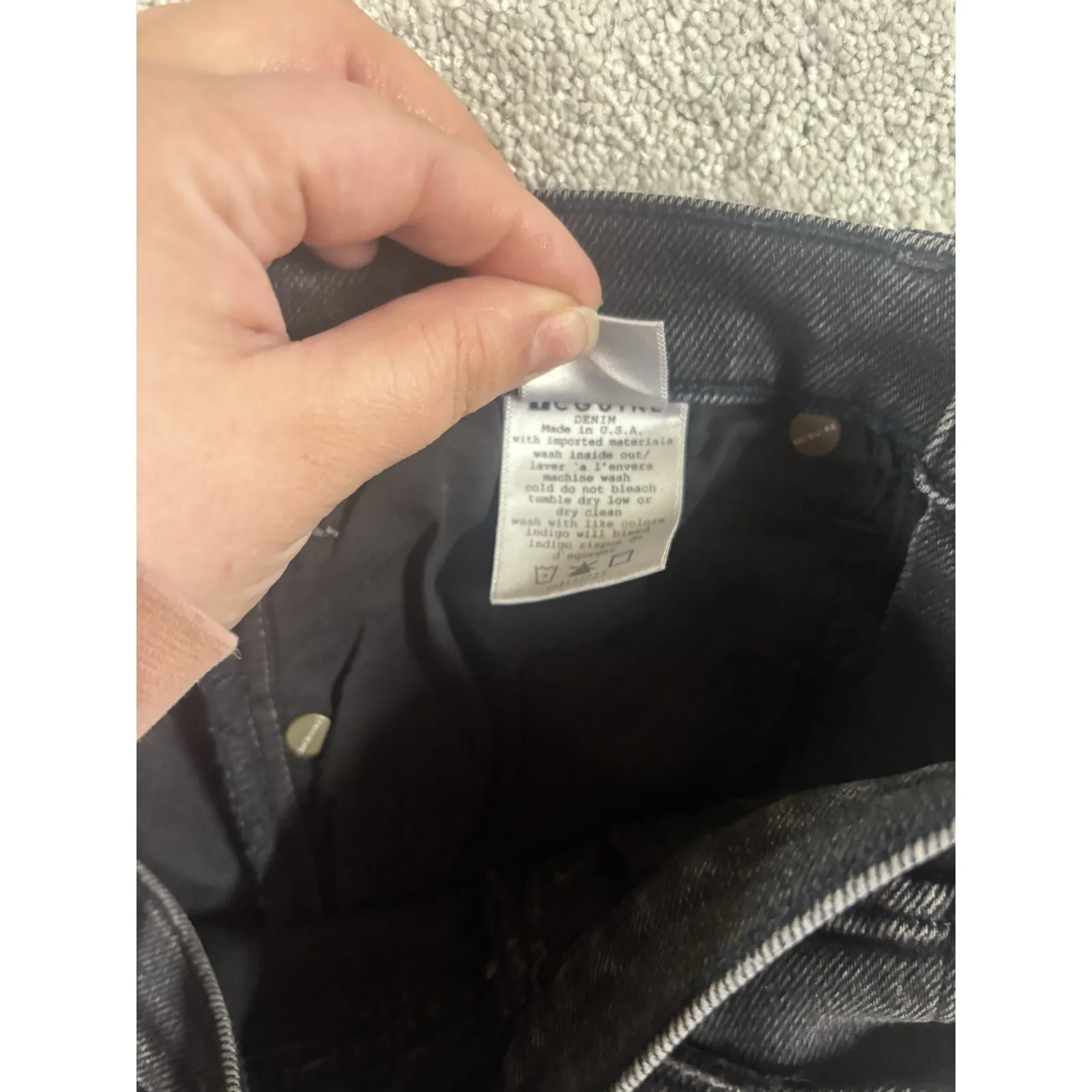 womens mcguire jeans newton skinny black gray‎ wash size 27 - Image 6