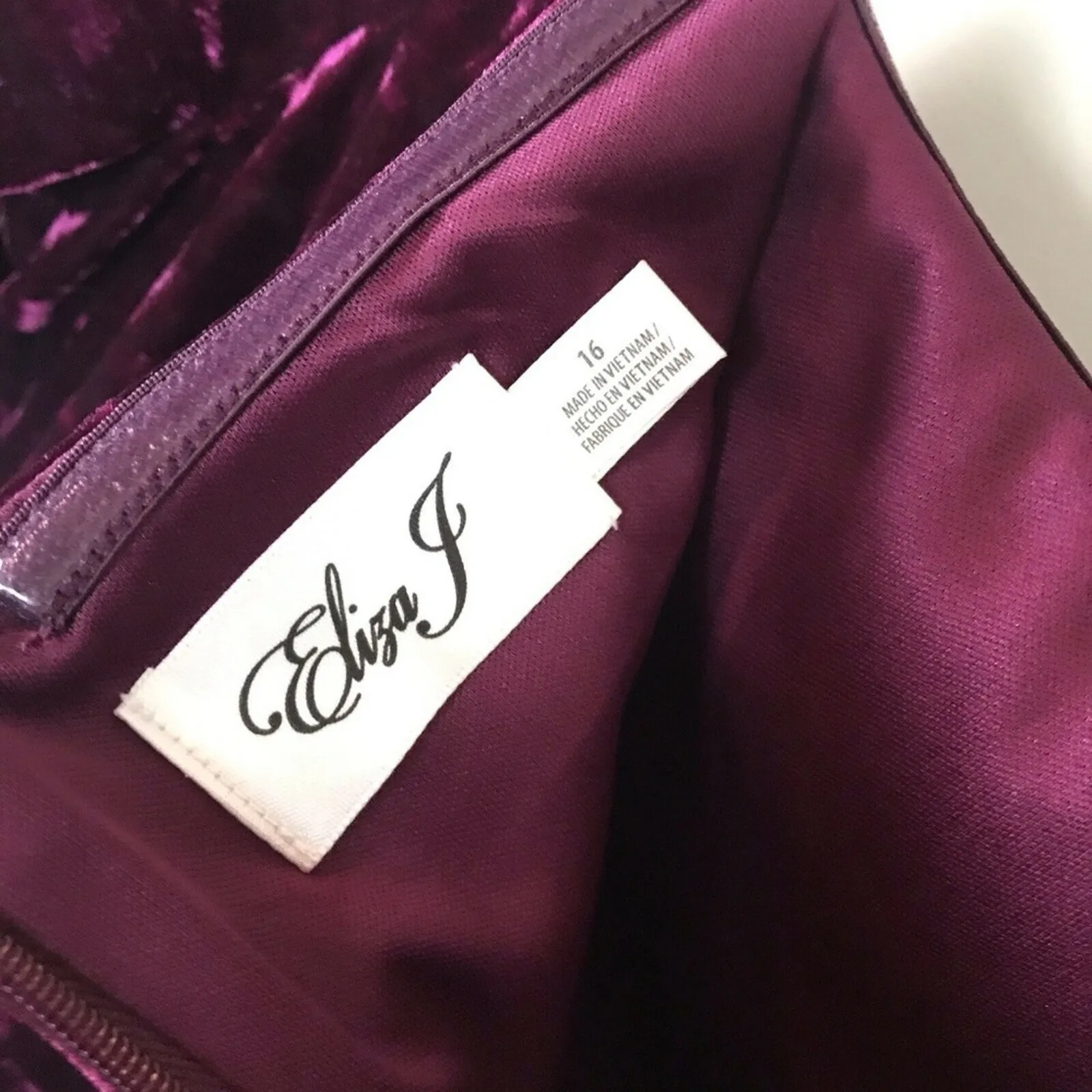 Eliza J Dress Off The Shoulder Velvet Purple Cocktail Womens Plus Size 16 NWT - Image 5