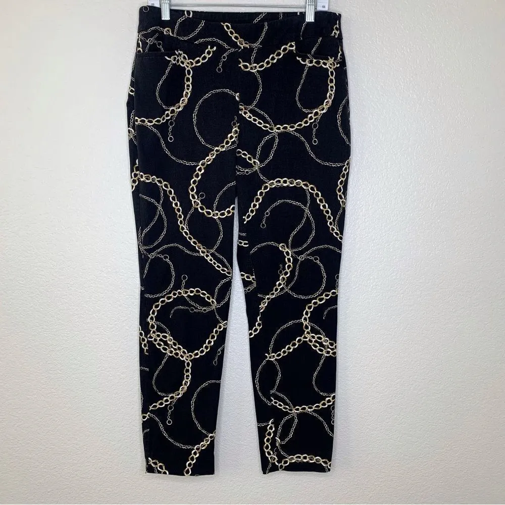 Chico’s Women’s Size 10 Brigitte Chain-Print Ankle Pants - Image 2