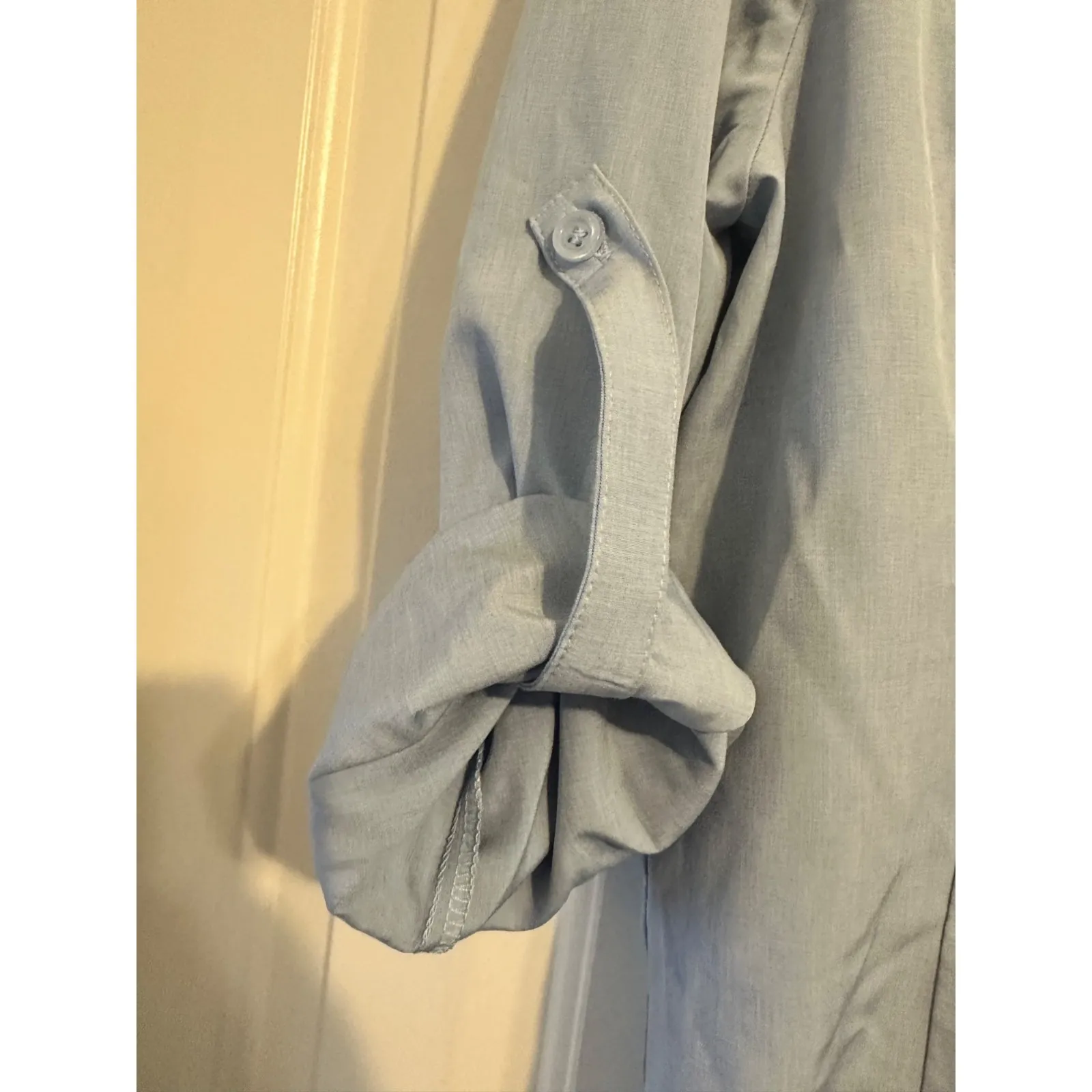 Womens Long‎ Sleeve Button Down Shirt 2XL Light Blue NWOT Size undefined - Image 6