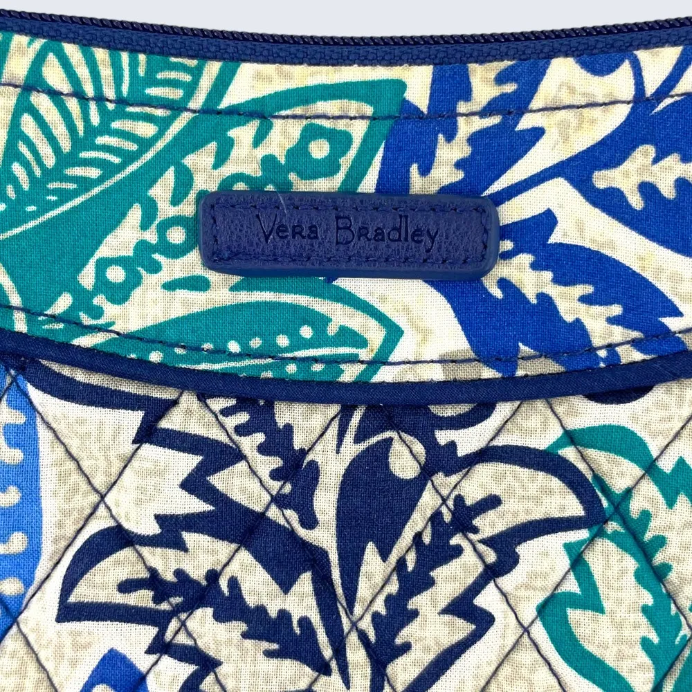 Vera Bradley Santiago Blue Teal Green Gray Small Little Crossbody Bag $34 - Image 4