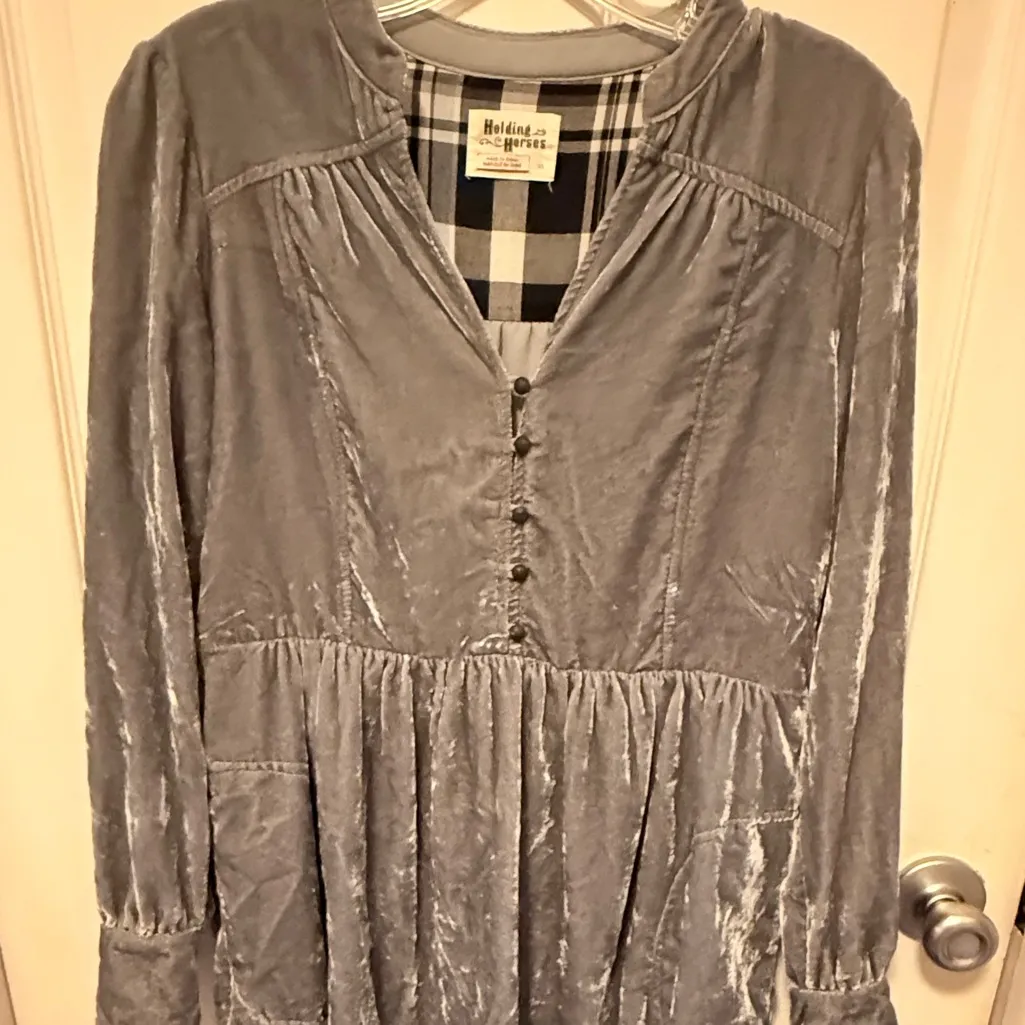 Holding Horses Anthropologie Nantes Crushed Velvet Dress - Image 5