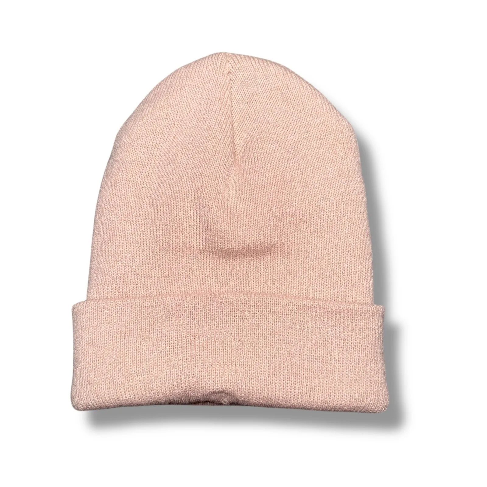 Ariat Beanie Hat Rose Pink Knit Cuffed Logo Winter Warm - Image 3