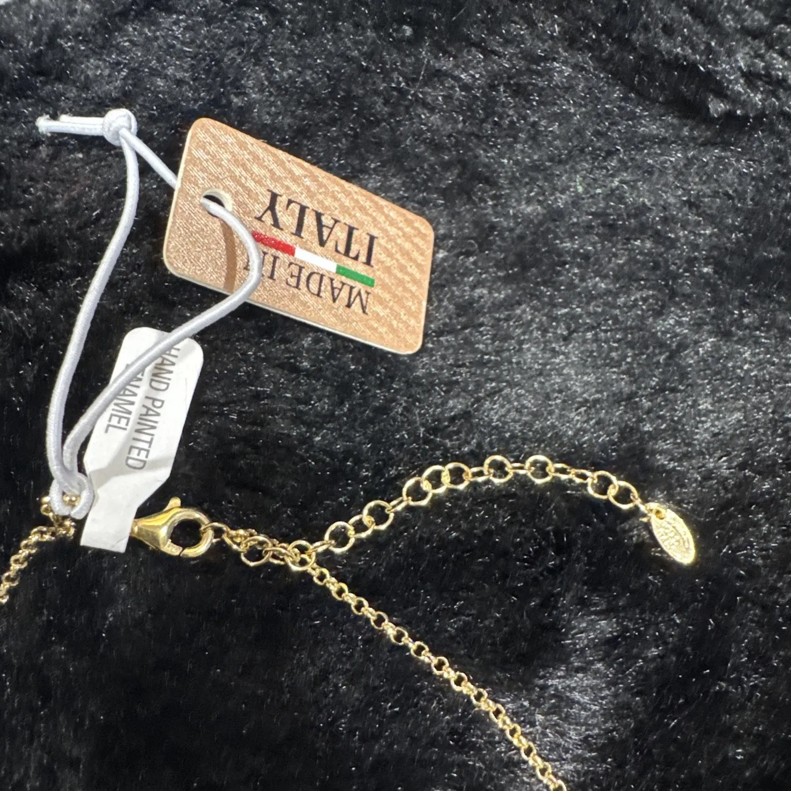 Mia Fiore Ladybug Necklace 18 kt. Gold Plated Sterling Silver 925 16"+2" Italy - Image 4