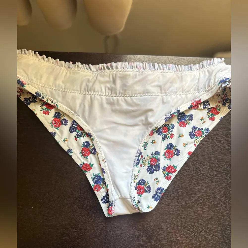 Tory Burch  Ivory Costa Smocked Bikini Bottom - Image 5