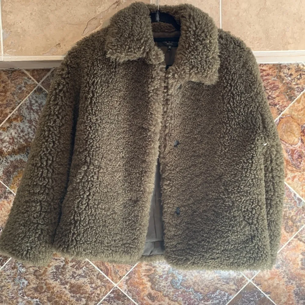 Women’s rag & bone Hesper Cropped Faux Fur Jacket Size Medium - Image 2