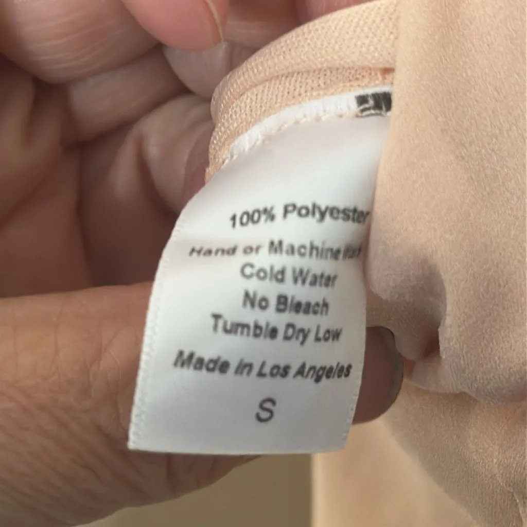 Lucy in the Sky Double Tie Wrap Dress in Blush‎ Size Small - Image 6