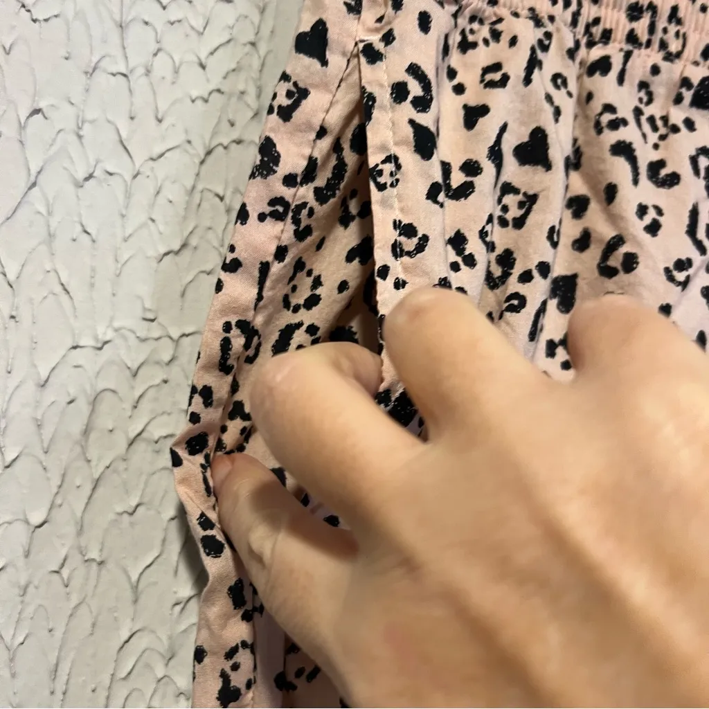 Victoria's Secret Tan Black Cheetah Print High waist Jogger PJ pants size medium - Image 6