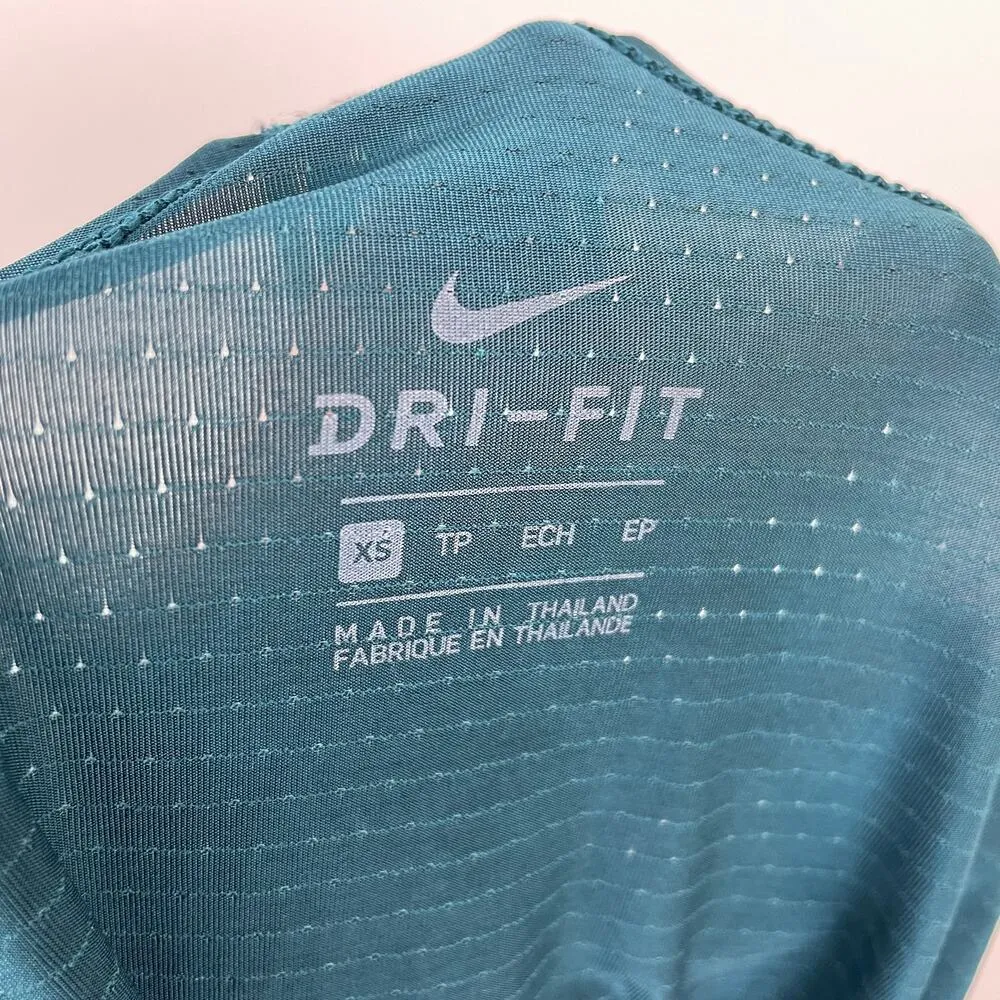 Nike Elastika Elevate Training Tank Top Spell Out Racerback Teal Green - XS - Image 8