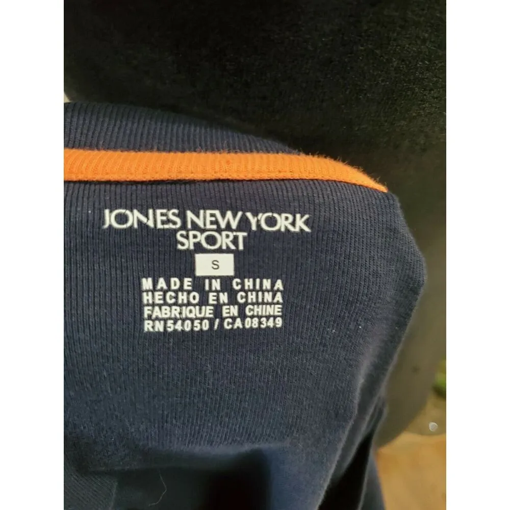 Jones NewYork Women's Solid Blue Round Neck Long Sleeve Casual Top Shirt Size S - Image 10