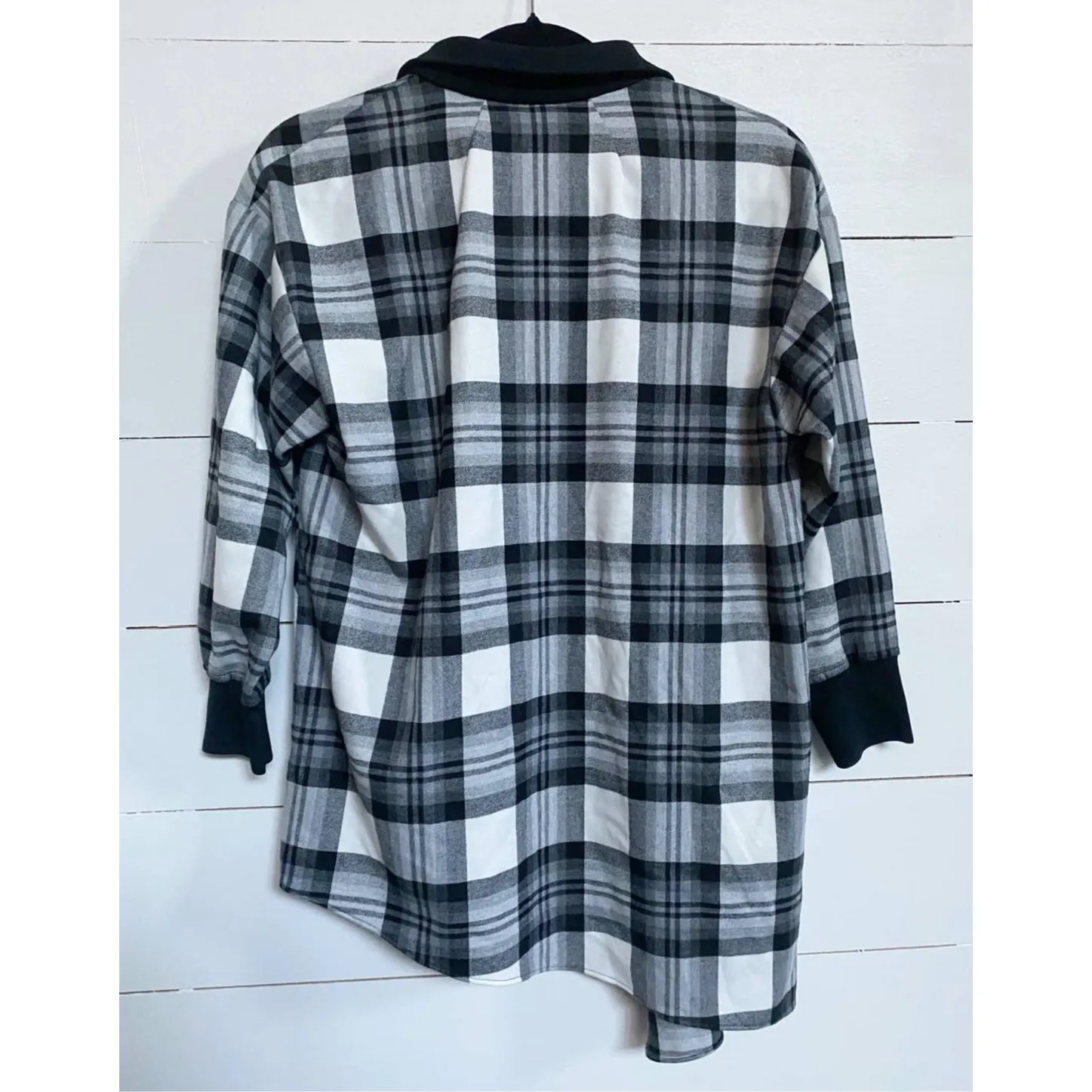 Carlisle Per Se Plaid Asymmetrical Zip‎ Up Pullover Top SZ 4 - Image 2