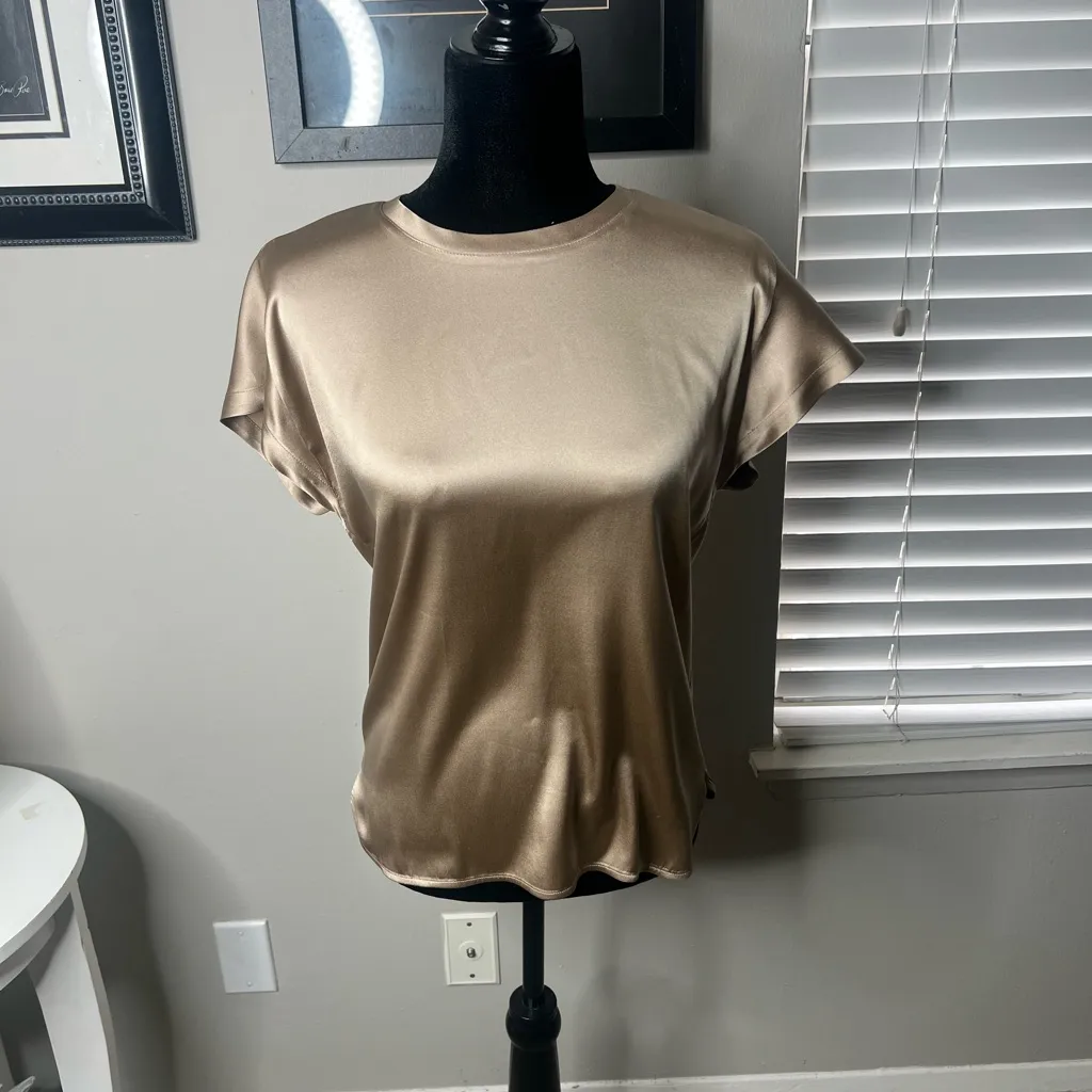 PINKO Farida 3 blouse small beige Tan - Image 7