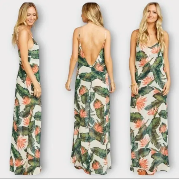 Show Me Your Mumu Jolie Paradise Found Maxi Tropical Floral Dress size medium - Image 2