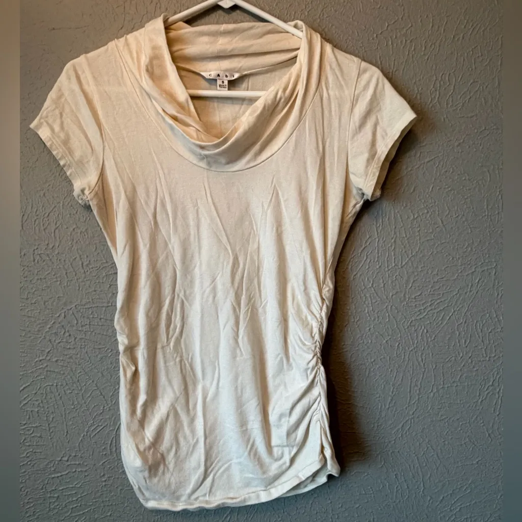 CAbi Cream Short Sleeve Women's Top - Image 4