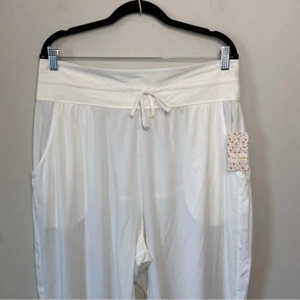 Free People White Parachute Pants Size Large NWT - Image 2