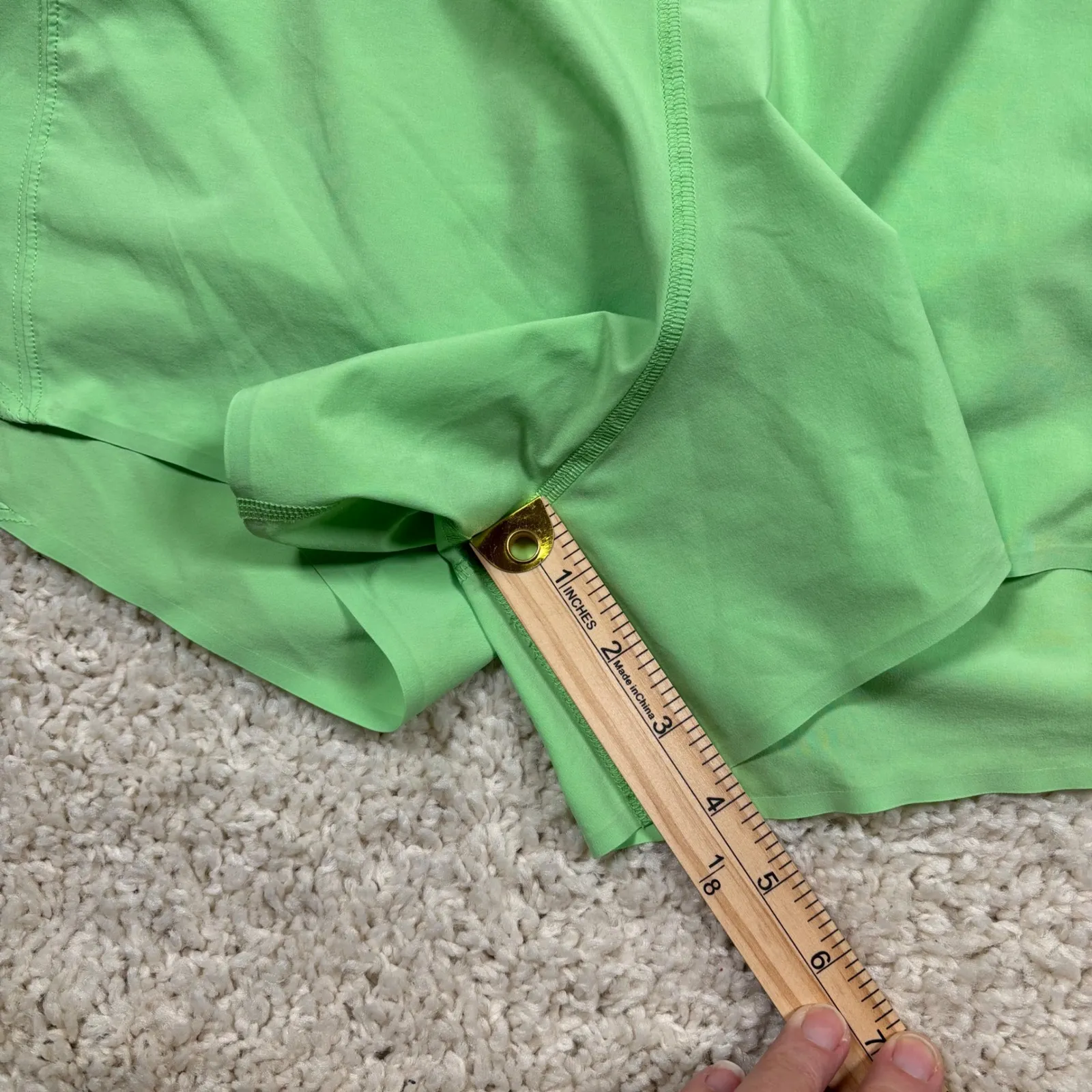 Lululemon Speed Up High Rise Short 25 Light Green Athletic Workout - Image 3