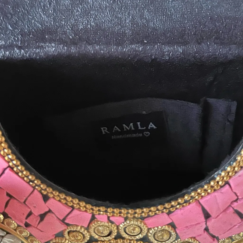 RAMLA Beverly Hills Pink & Blue Mosaic Clutch Mini Bag — The Mosaic Muse - Image 5