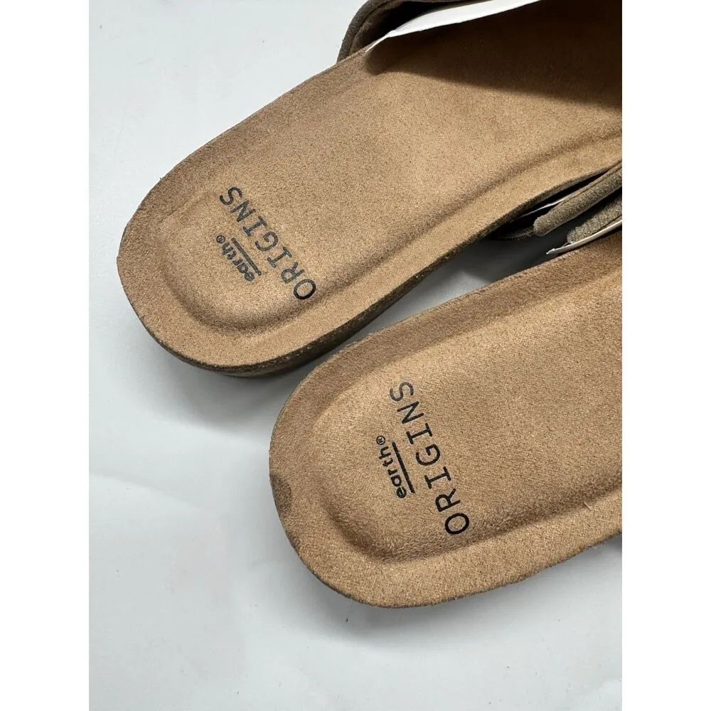 NWB Earth Origins Lexi Sandals Women's 9.5M Sedona Brown Suede Flats - Image 7