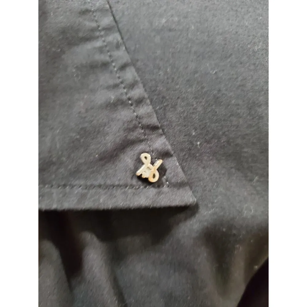 Luxire Women Black Cotton Collared Long Sleeve Button Down Casual Shirt Size XL - Image 5