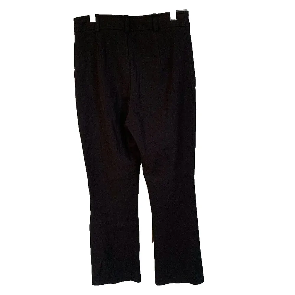 Everlane Black Cotton Ponte Knit Pant Flare Womens Size 4 Stretch Pockets NWT - Image 3