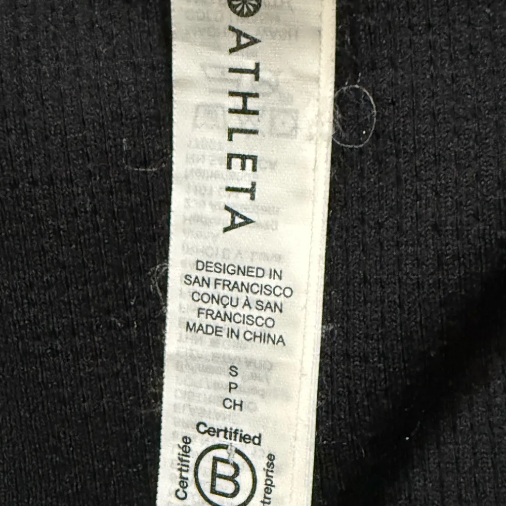 Athleta Black One-Shoulder Crop Top Size Small - Image 4