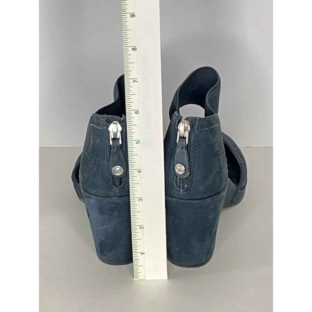 NURTURE Larow Teal Blue Nubuck Suede Wedge Size 9.5 Comfort Zipper Closure - Image 5