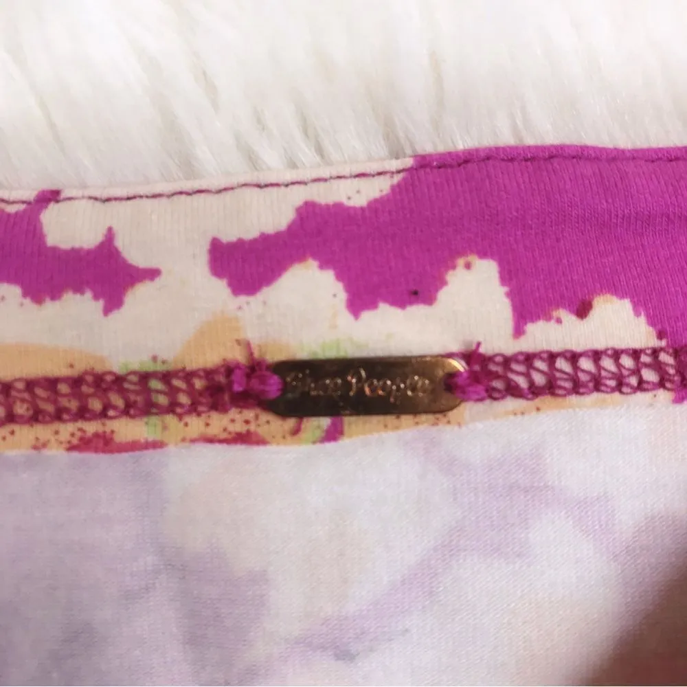 FREE PEOPLE Give‎ Me More Floral Crop Top Puff Sleeve Crisscross Back Small - Image 6