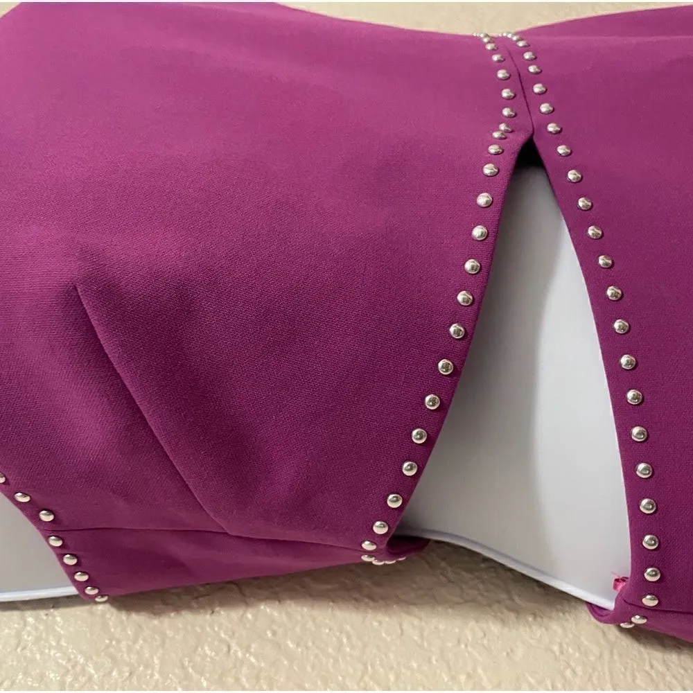 Likely‎ Portia Purple Studded Cut Out Mini Dress Size 10 - Image 5