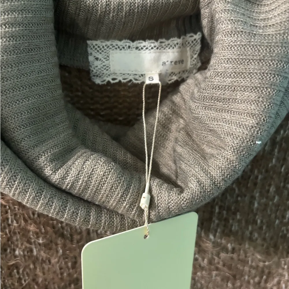 a'reve brown cowl neck sweater - Image 3