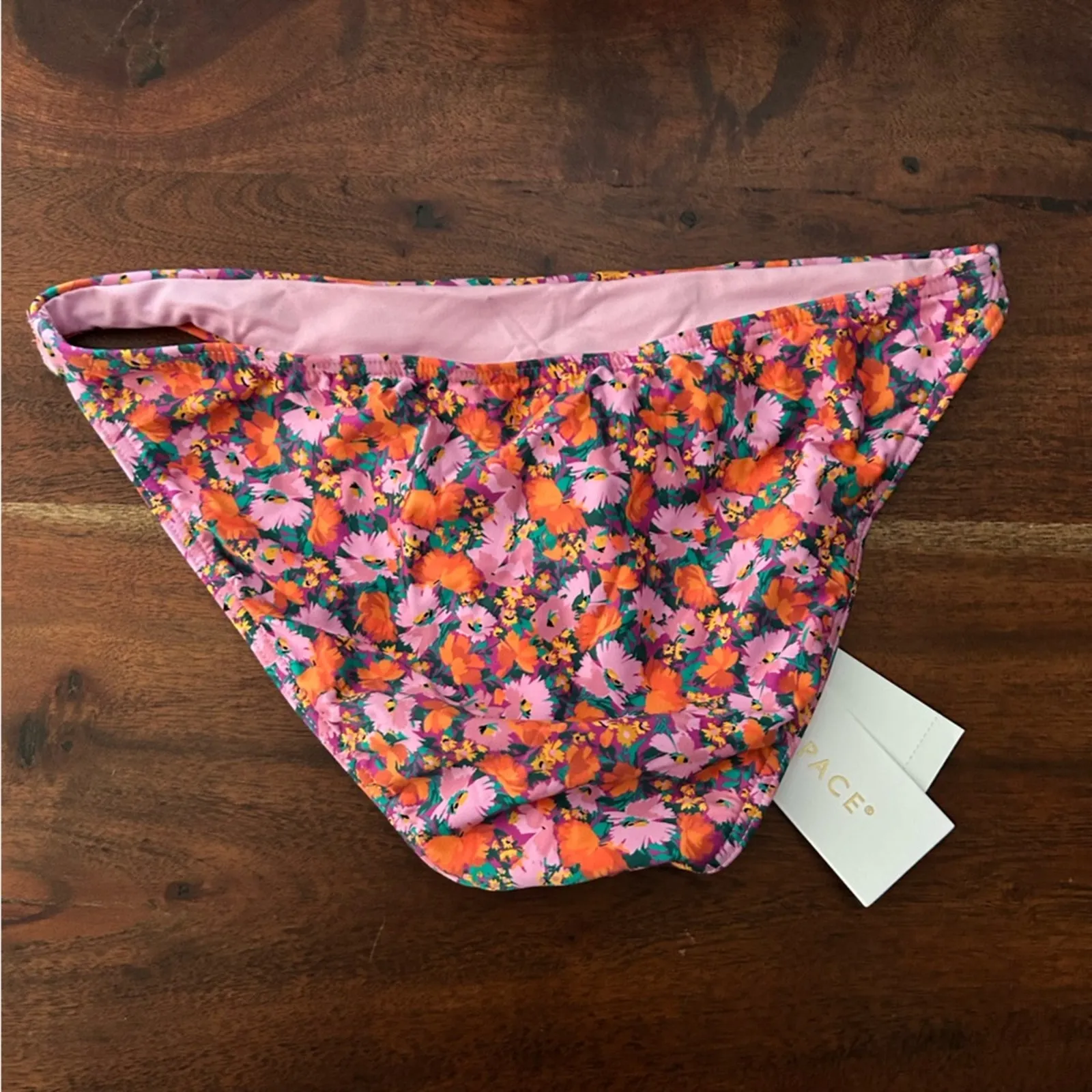L*Space Camacho Bikini Bottom Swim Floral Pink Positively Poppies NWT Size XS‎ - Image 3
