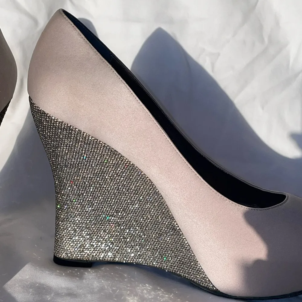 Nina Mahala Wedge Sparkly Pump Shoes - Image 3