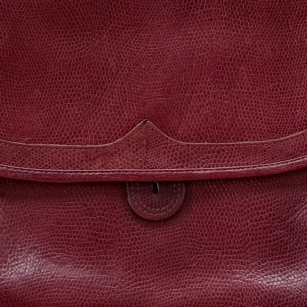 Vintage 70’s 80’s Tano Dark Red Burgundy Alligator Print Purse Shoulder Bag - Image 6