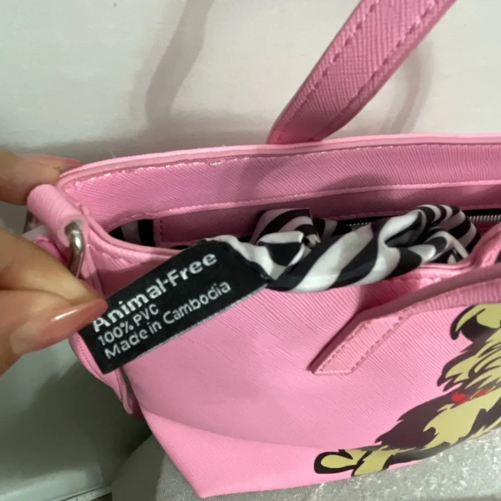 Marc Tetro Pink Yorkie Tote Bag & Matching Pouch Set – New with Tags(B26) - Image 5