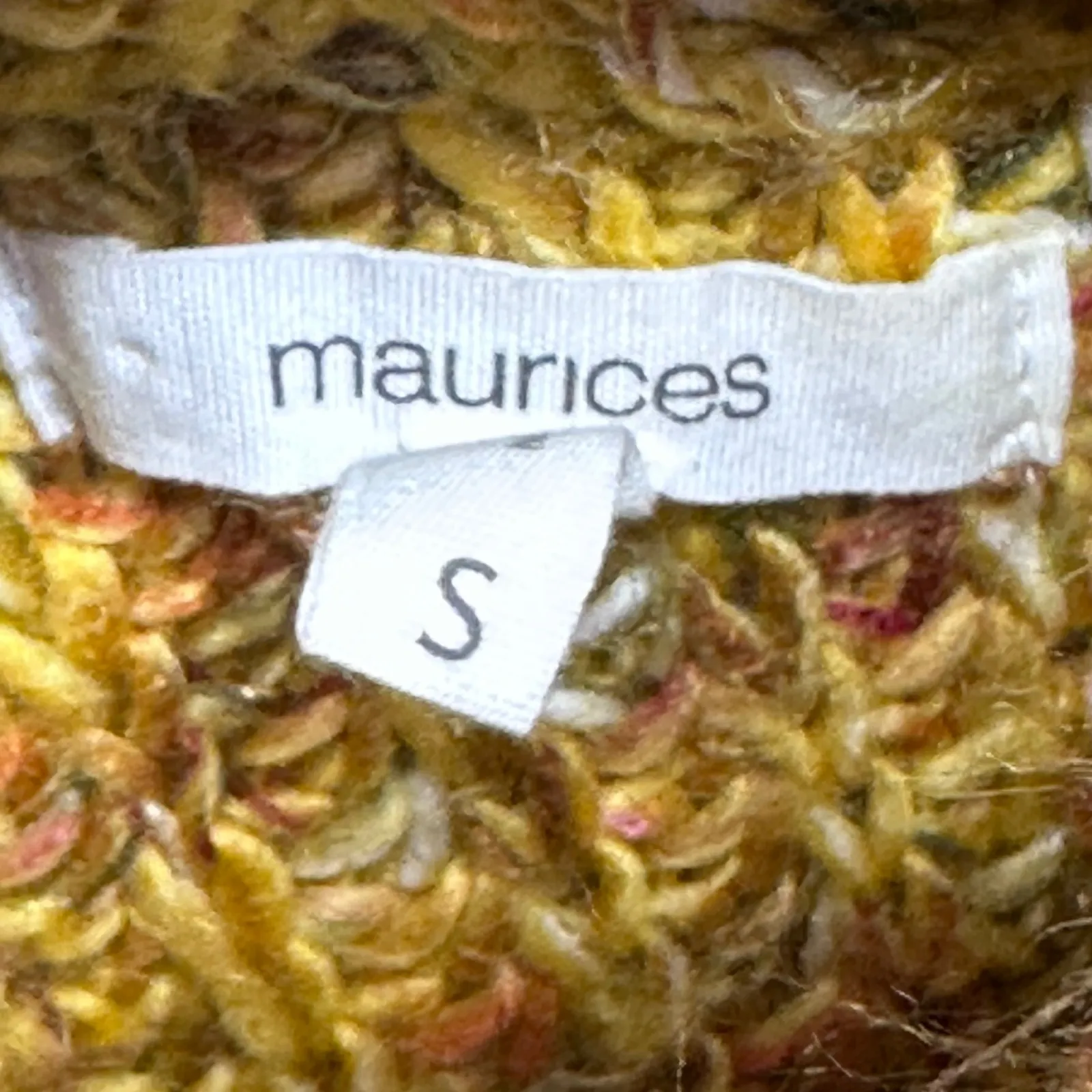 Maurices Yellow Speckled Tight Knit Double V Neck Long Sleeve Sweater Size Small - Image 5