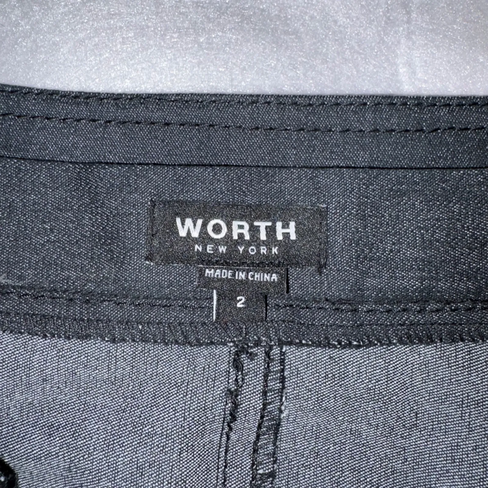WORTH NEW YORK Gray removable zipper Belt dark gray‎ A - Image 6