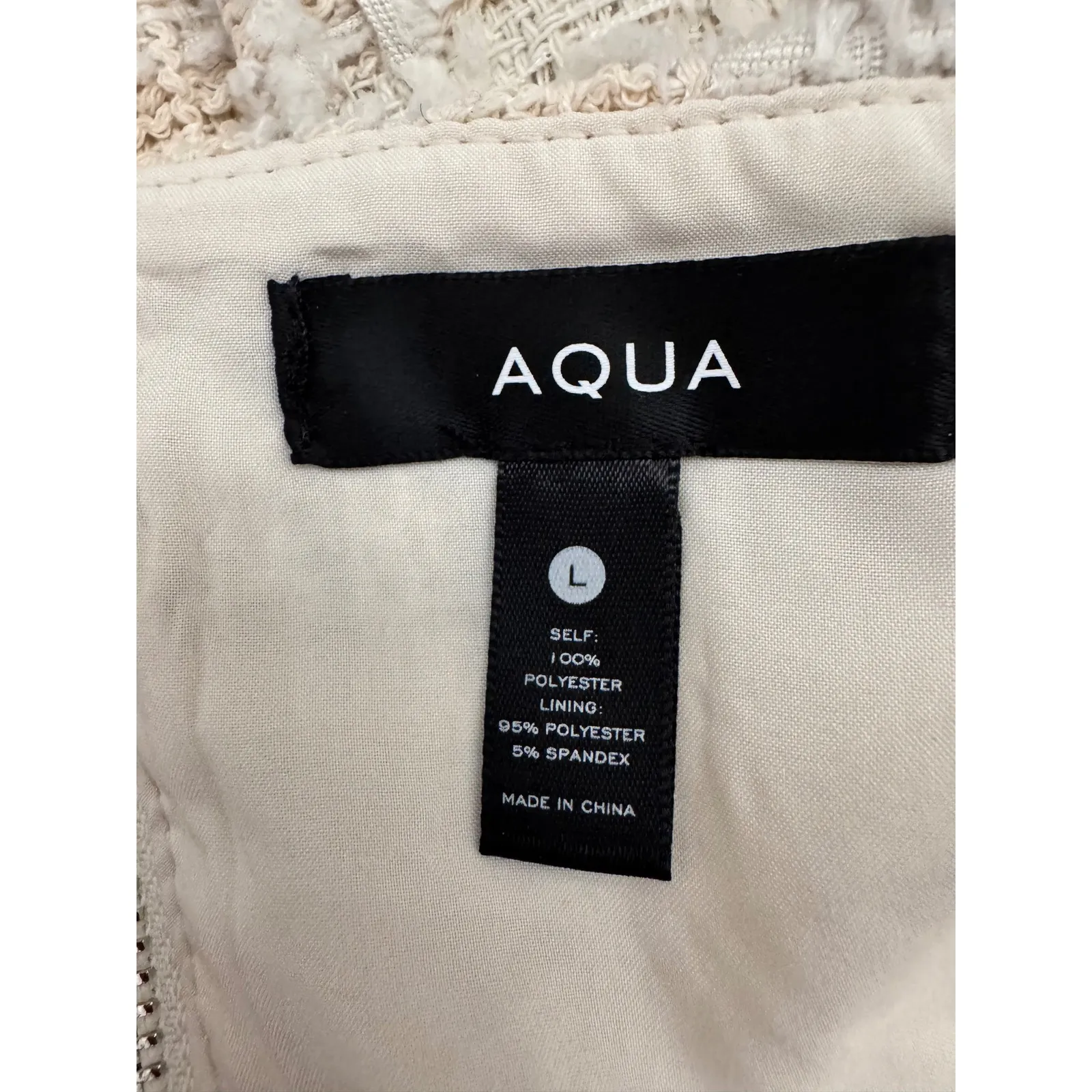 AQUA Halter Mini Dress Tweed Button Front Sleeveless Party Dress Size L‎ - Image 6