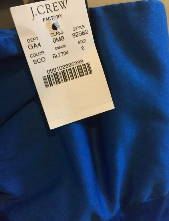 NWT J. Crew blue strapless dress size 2 - Image 7