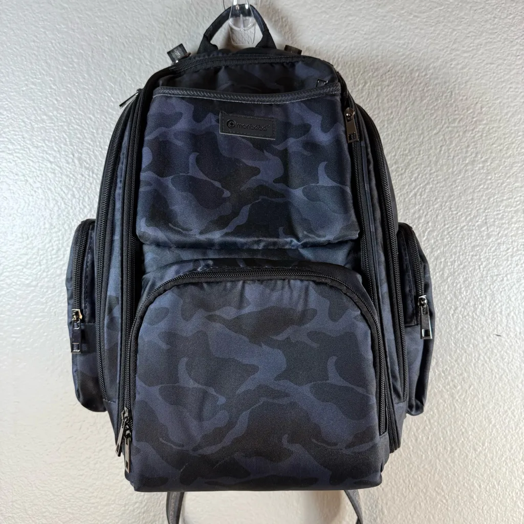 Monbebe Metro infant diaper bag back pack with changing pad. Blue - Image 5