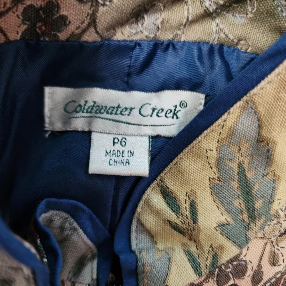 Coldwater Creek blue multicolored southwestern embroidered blazer size 6p - Image 7