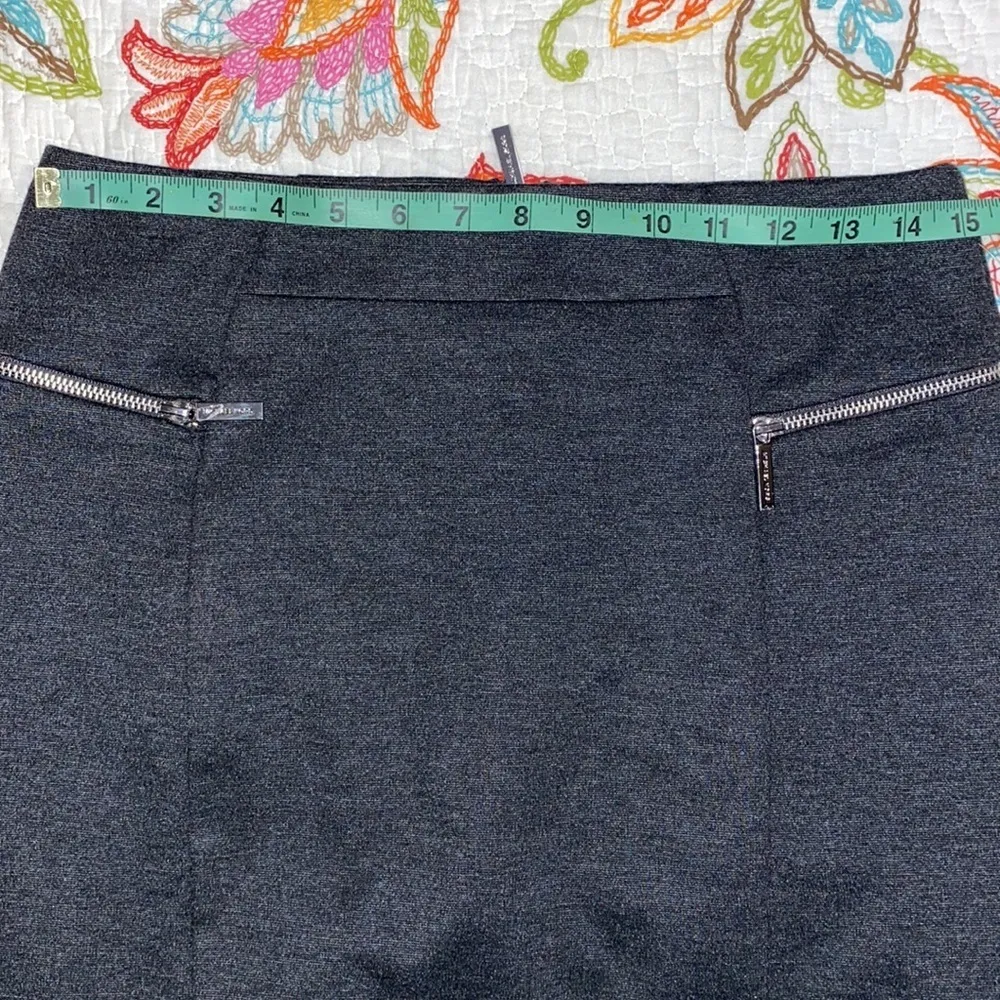 Michael Michael Kors size 8 women’s dark gray Derby pencil skirt zipper pockets - Image 6