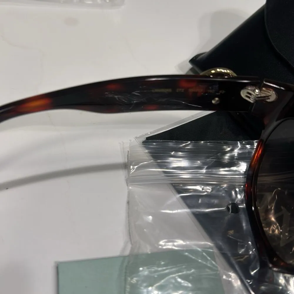 Lanvin Mother & Child 55mm Rectangle Sunglasses Havana Red - Image 11