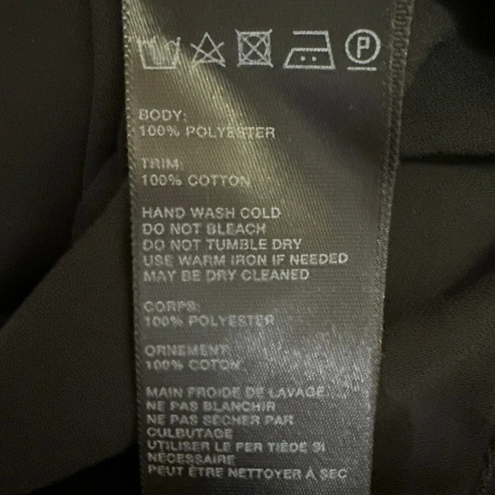 Urban Outfitters Ecote Women's Black Lace V-neck Long Sleeve Crop Blouse Top M - Image 4