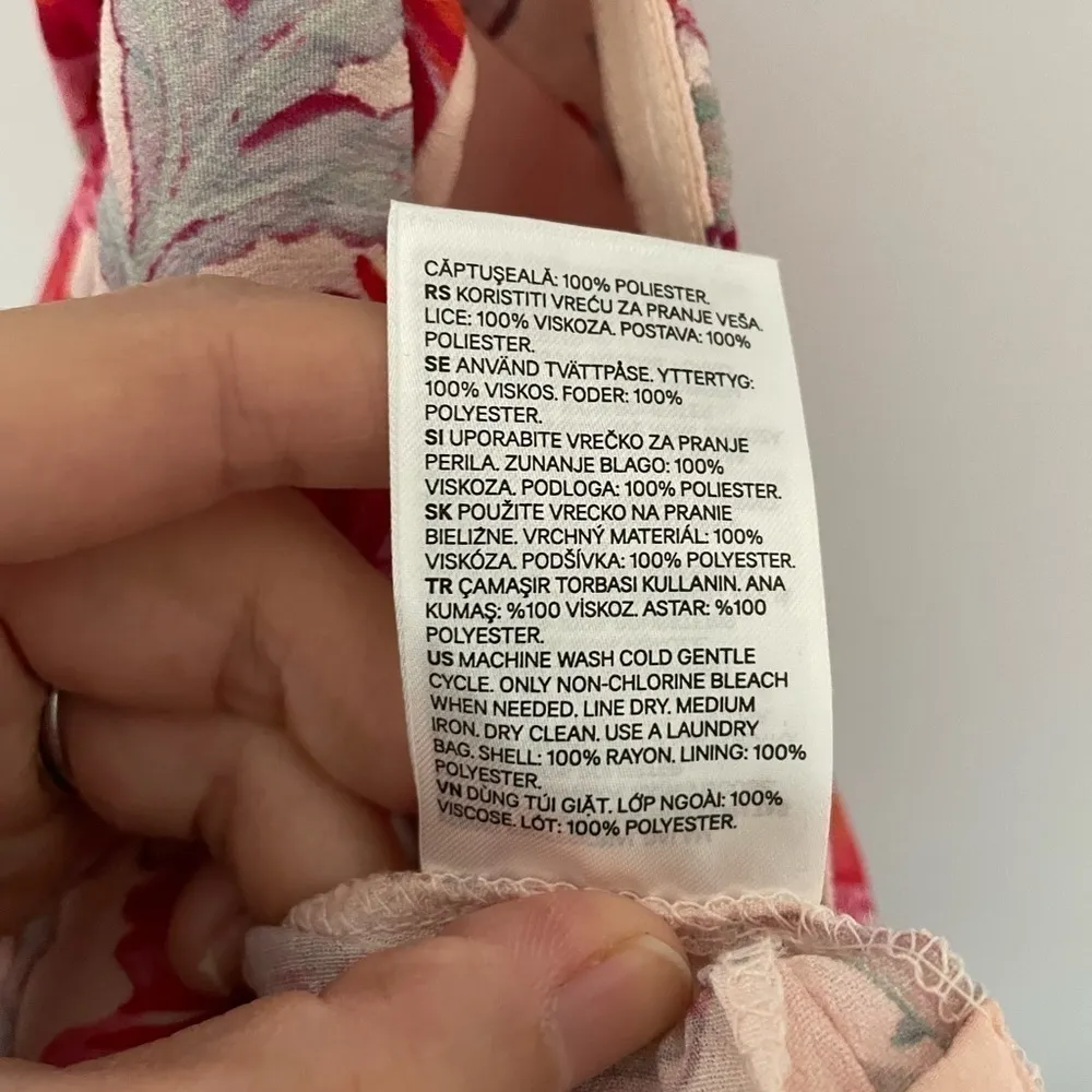 H&M Limited Edition Floral Flowy Strapless Corset Top Jumpsuit w Bow size 2 - Image 10