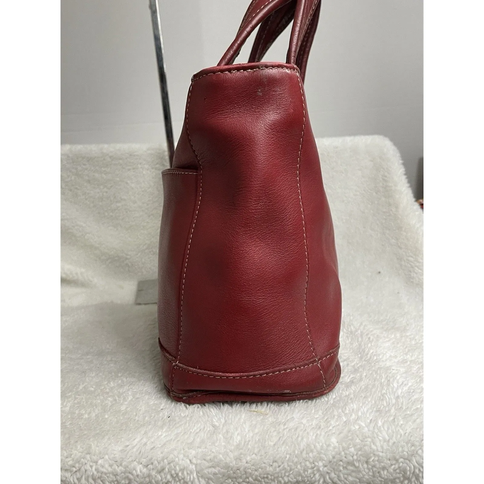 Vintage Coach 9303 Burgandy/Red Bleeker Leather Satchel. READ ***RARE BURGANDY - Image 3