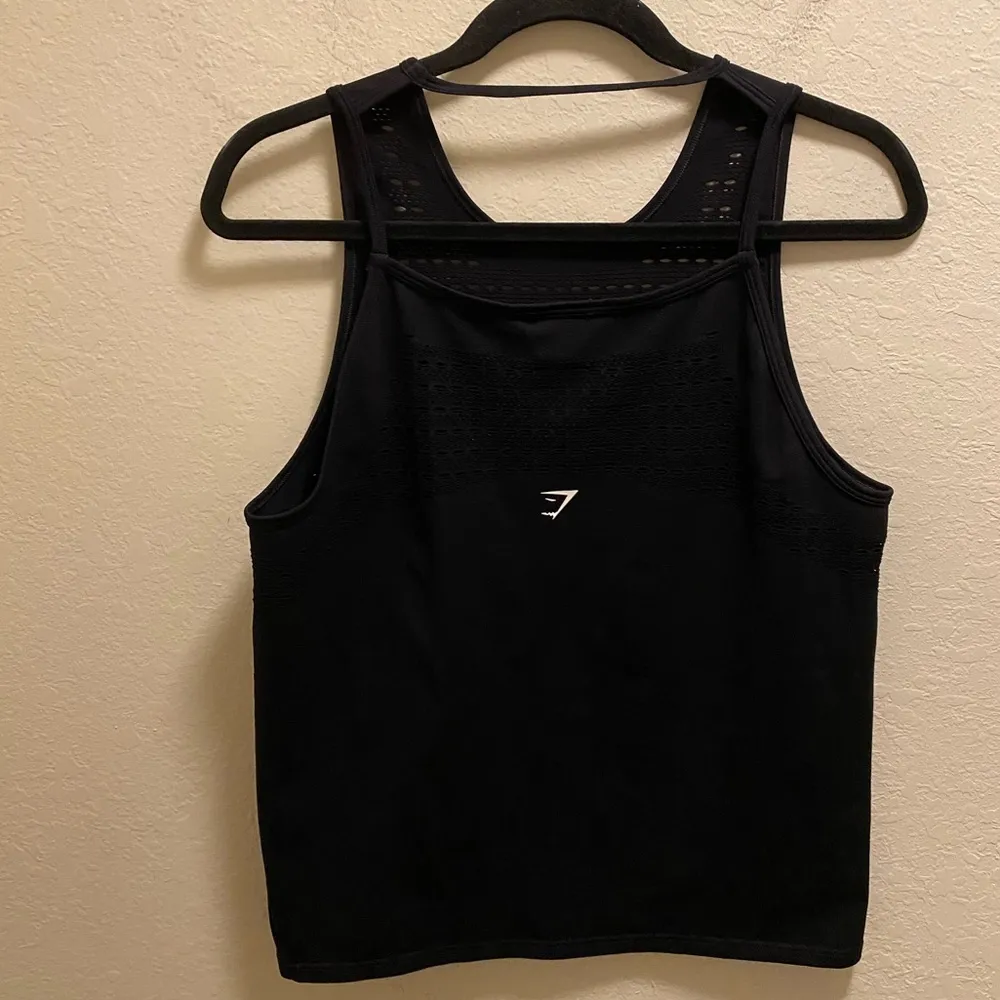 Gymshark Black Energy Seamless Loose Women's Tank Black Size M - Image 7