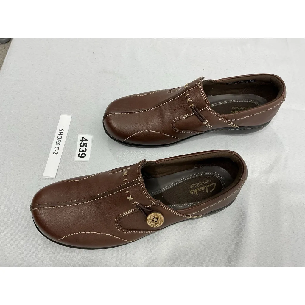 Womans Clarks Bendables Sixty Delta Slip On Loafer Shoes 8.5 M Brown NWOT - Image 3