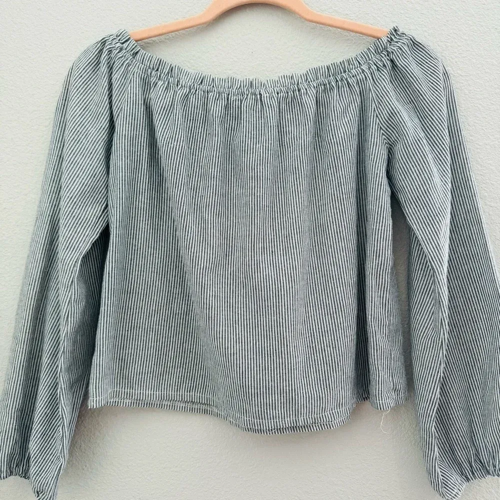 Brandy Melville Striped Off‎ The Shoulder Top - Image 7